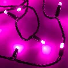 Гирлянда нить [10 м] String ARD-STRING-CLASSIC-10000-BLACK-100LED-STD PINK (230V, 7W) Arlight