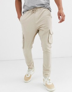Светло-бежевые брюки карго в стиле милитари Brave Soul - Светло-бежевый