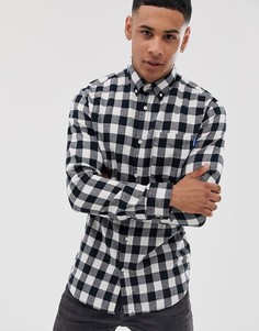 Черно-белая рубашка в клетку Jack & Jones Originals - Черный