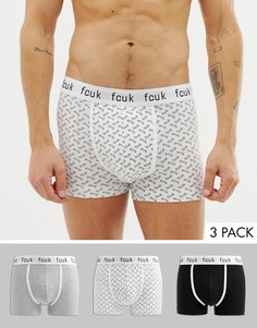 Комплект из 3 пар боксеров-брифов French Connection FCUK - Мульти