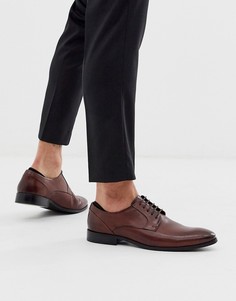 Коричневые кожаные туфли со шнуровкой ASOS DESIGN - Коричневый