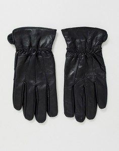 Черные кожаные перчатки Boardmans - Черный