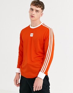 Оранжевый лонгслив с 3 полосами adidas Skateboarding - Оранжевый