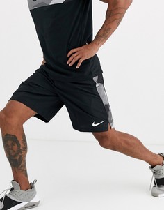 Черные шорты с камуфляжными вставками Nike Training - Черный