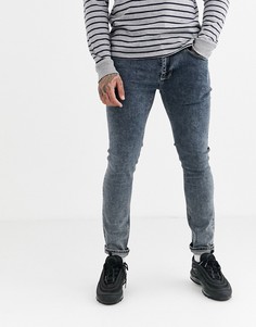 Серые мраморные джинсы скинни River Island - Серый