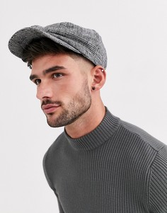 Серая кепка газетчика в клетку River Island - Серый