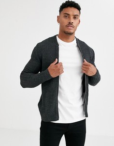 Темно-серый обтягивающий фактурный джемпер ASOS DESIGN - Серый
