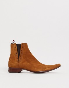 Светло-коричневые замшевые ботинки челси Jeffery West Pino - Рыжий