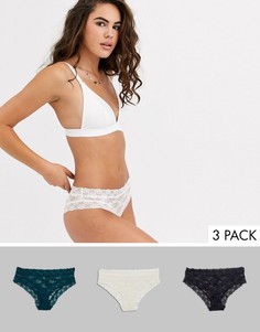 Комплект из 3 трусов бразильского кроя New Look - Мульти