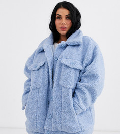 Oversize-куртка из искусственного меха Daisy Street Plus - Синий