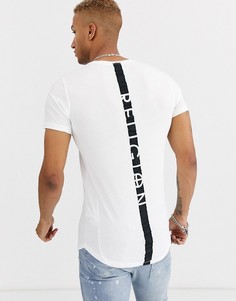 Белая футболка с принтом на спине Religion - Белый