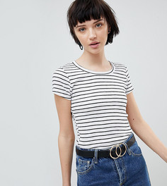 Узкая футболка из органического хлопка с карманом New Look - Белый