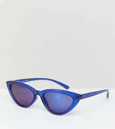 Синие солнцезащитные очки кошачий глаз Weekday - Синий