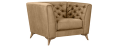 Кресло тканевое Честер Fulton бежевый (Искусственная замша) Home Me