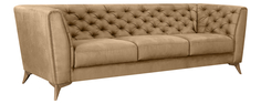 Диван тканевый прямой Честер 248 см Fulton бежевый (Искусственная замша) Home Me