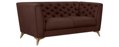Диван тканевый прямой Честер 180 см Fulton коричневый (Искусственная замша) Home Me
