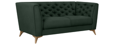 Диван тканевый прямой Честер 180 см Fulton изумрудный (Искусственная замша) Home Me