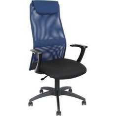 Кресло Стимул-групп Sti-Kr-KB8/blue пластиковая крестовина, спинка сетка синий TW-05N / сиденье ткань черный NEO