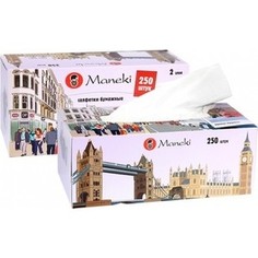Салфетки бумажные MANEKI Dream белые с ароматом Европы 2 слоя 250 шт
