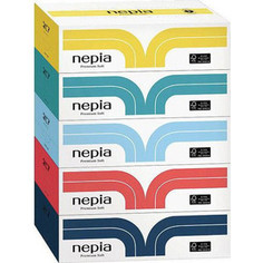 Салфетки бумажные NEPIA Premium Soft 2 слоя 180 шт 1 коробка, цвет в ассортименте
