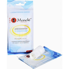 Влажные салфетки MANEKI Kaiteki антибактериальные очищающие, в индивидуальной упаковке, 15 шт