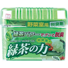 Дезодорант-поглотитель неприятных запахов Kokubo экстракт зеленого чая, для холодильника (овощная камера)150г