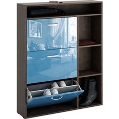 Обувница Мастер Милан-22 глянец (венге - синий) МСТ-ОДМ-22-ВИ-ГЛ Master