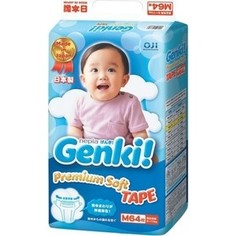 Подгузники Genki M (6-11 кг) 64 шт 4901121-522647 Genki!