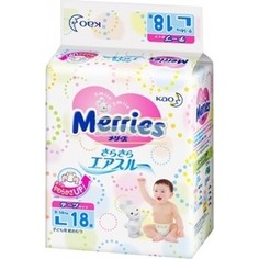 Подгузники Merries L (9-14 кг) 18 шт 4901301-509086