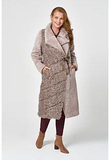 Комбинированная шуба из овчины Virtuale Fur Collection