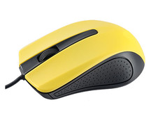 Мышь Perfeo Rainbow USB 1.8m Black-Yellow PF_3443