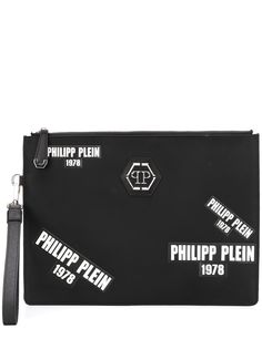 Philipp Plein клатч с нашивкой-логотипом