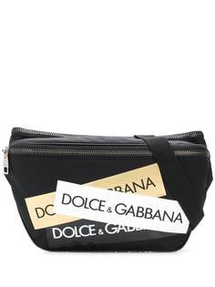 Dolce & Gabbana поясная сумка с нашивкой-логотипом