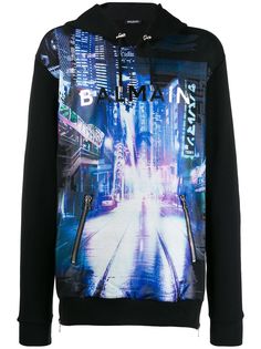 Balmain худи с принтом