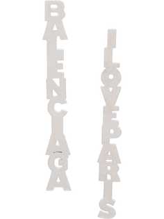 Balenciaga серьги-подвески с логотипом