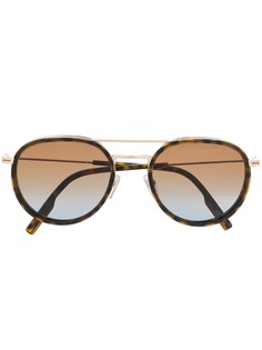 Ermenegildo Zegna солнцезащитные очки-авиаторы черепаховой расцветки