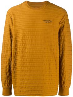 Supreme полосатый топ с длинными рукавами