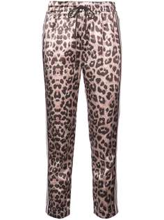 Mother укороченные брюки с леопардовым принтом