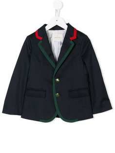 Gucci Kids блейзер с отделкой web