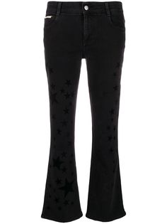 Stella McCartney расклешенные джинсы с принтом