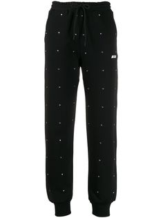 MSGM спортивные брюки с кристаллами