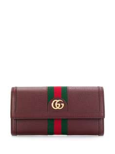 Gucci кошелек с отделкой Web и логотипом