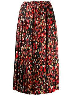 Junya Watanabe плиссированная юбка с принтом