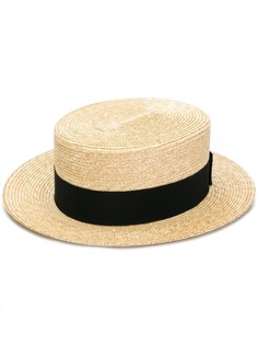Prada соломенная шляпа-канотье