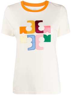 Tory Burch футболка в стиле колор-блок с логотипом