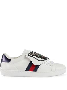Gucci кроссовки Ace со съемным декором