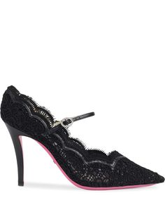 Gucci кружевные туфли-лодочки