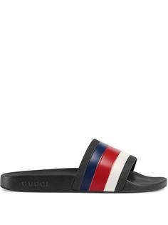 Gucci шлепанцы в полоску