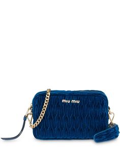 Miu Miu стеганая бархатная сумка на плечо
