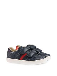 Gucci Kids кроссовки с отделкой Web